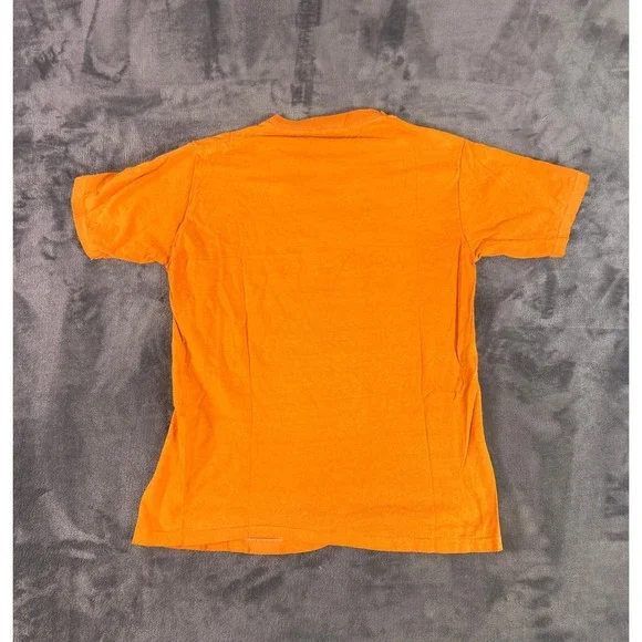 Vintage Roach 70s Trust Me Alien Graphic T-Shirt Orange Single Stitch USA Made